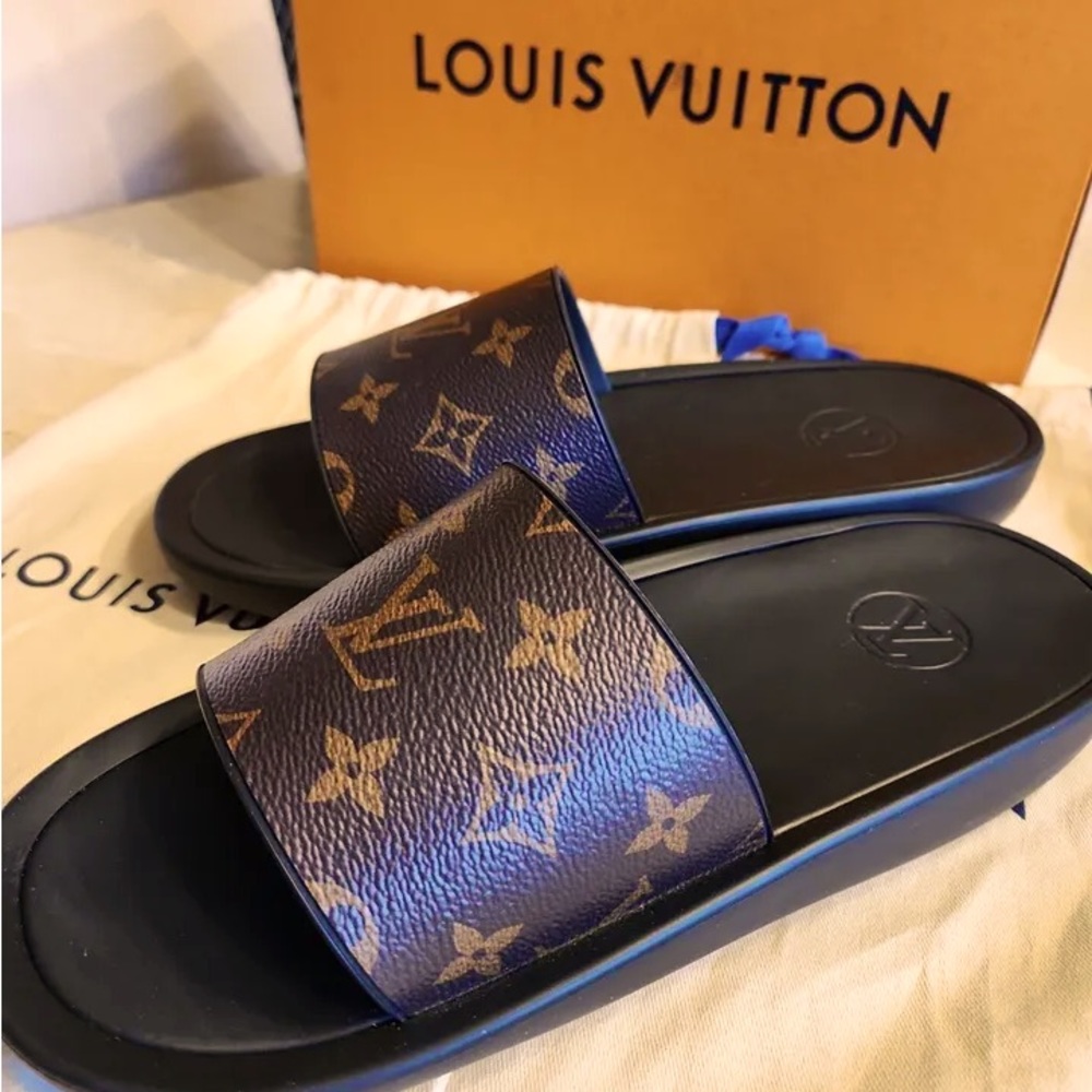 Louis Vuitton monogram slides
